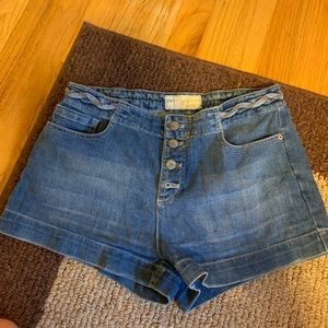 Free People denim shorts